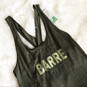 PUMA Let’s Barre Hop Tank Top XL NWT Olive Green